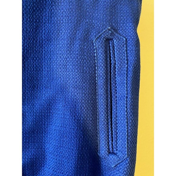 COPY - Talbots Pencil Skirt Royal Blue Lined Size 12 Front Slit Pockets Woven N… - Picture 6 of 10